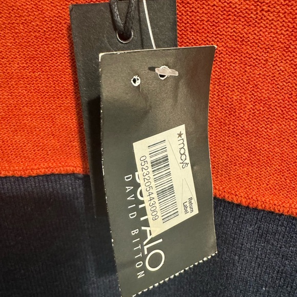 NWT BUFFALO DAVID BITTON Men’s Pullover Crewneck Sweater Blue/Orange Size XL NEW - Picture 6 of 9